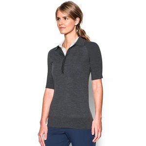 Under Armour Golf Half-Sleeve Polo Sweater in Grey